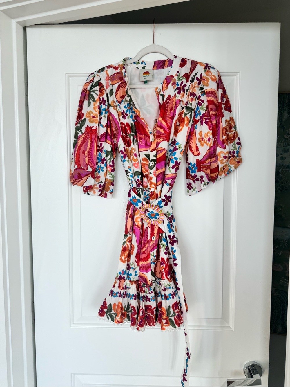 Farm Rio Spring Bananas Mini Dress - Picture 9 of 10